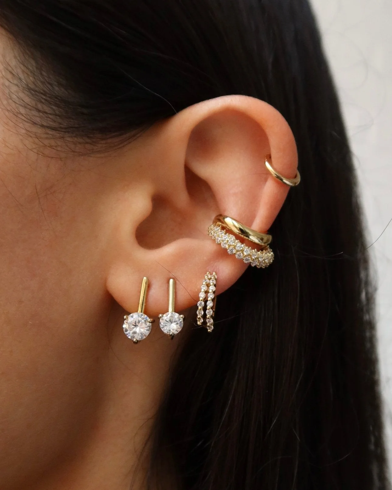 BRIE MAX CZ DOUBLE EAR CUFF - Image 9