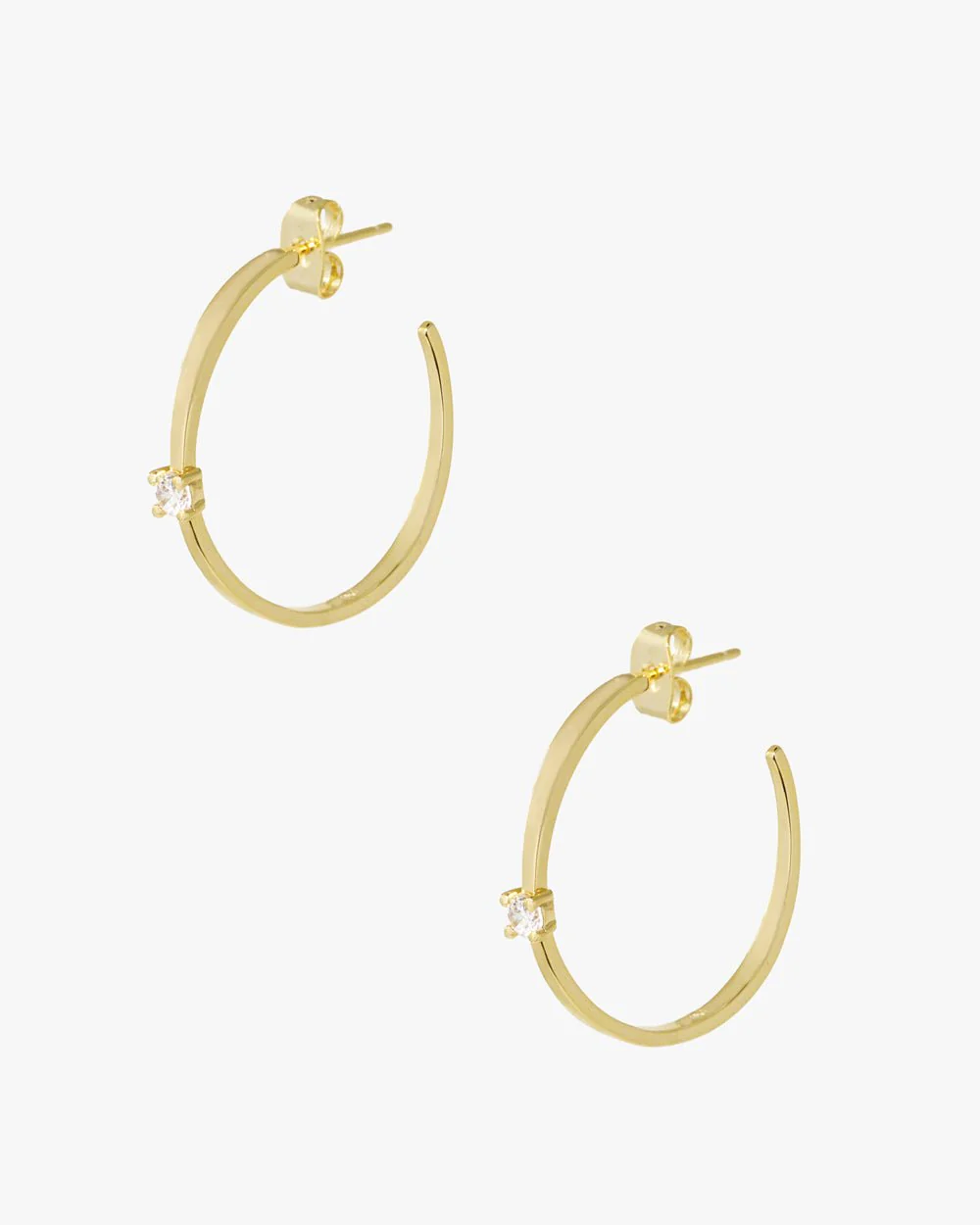 NORAH SPARKLE DOT MEDIUM HOOPS - Image 2