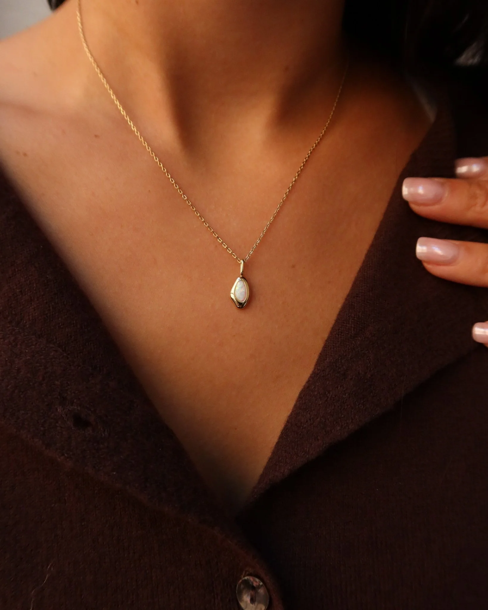 KELSIE MINI ORGANIC OPAL NECKLACE - Image 8