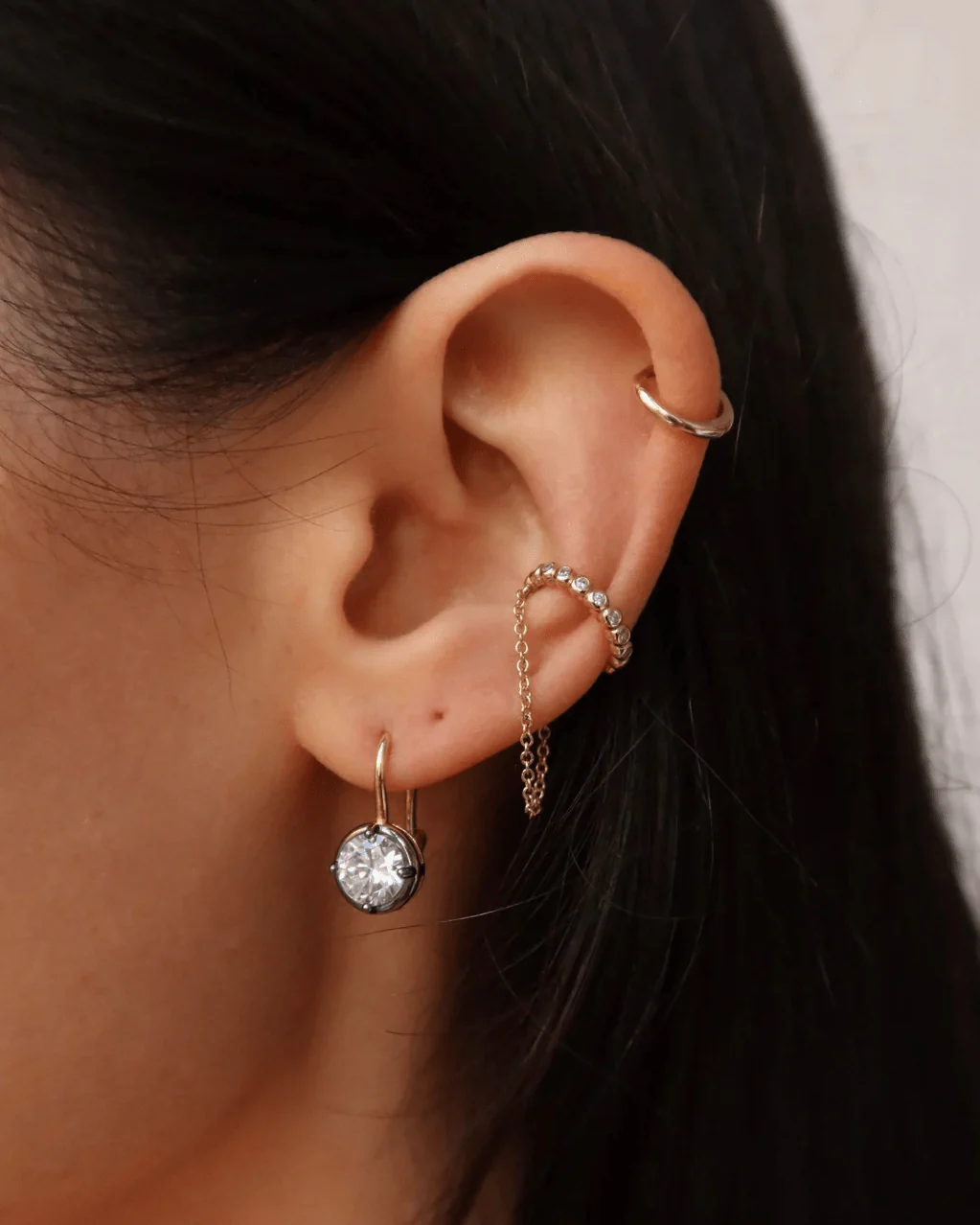 BLYTHE OXIDIZED RIM CZ HUGGIES - Image 6