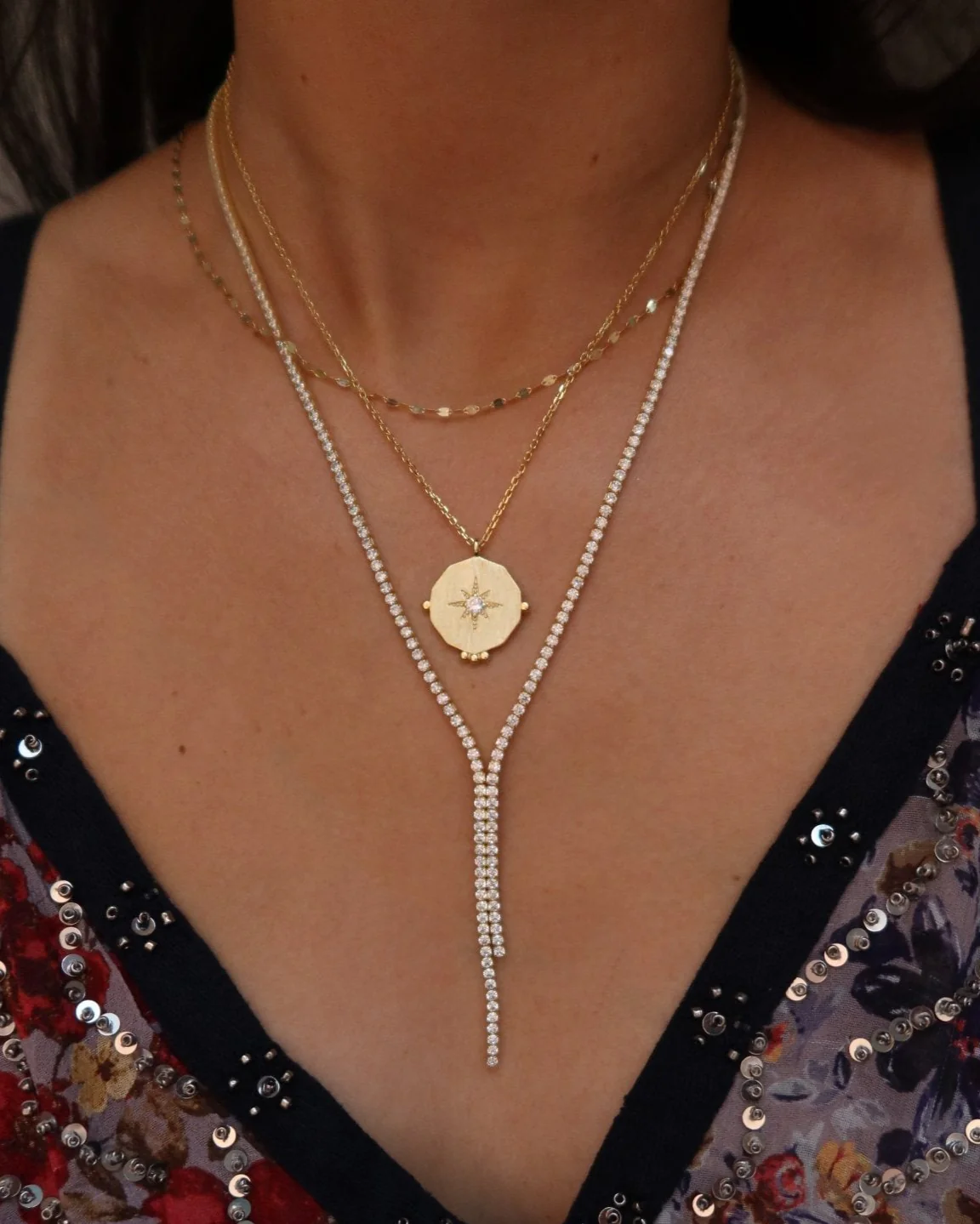 PAIGE CZ LARIAT TENNIS NECKLACE - Image 4