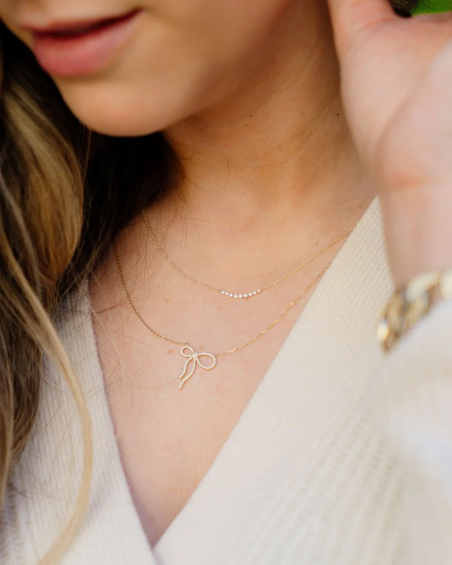 PRESIDIO DIAMOND BOW NECKLACE - Image 12