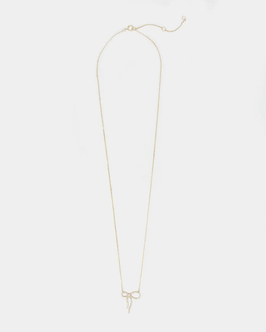 PRESIDIO DIAMOND BOW NECKLACE - Image 14