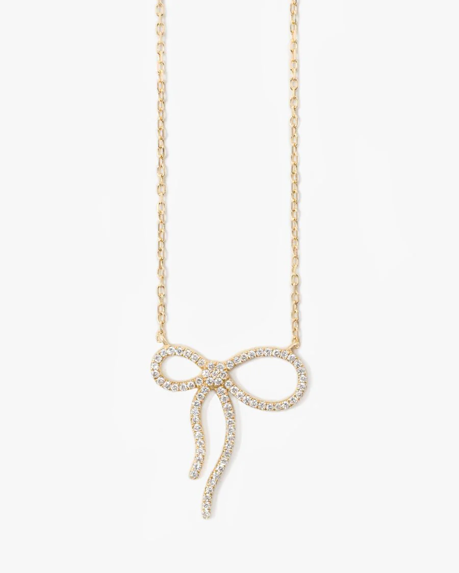 PRESIDIO DIAMOND BOW NECKLACE - Image 15