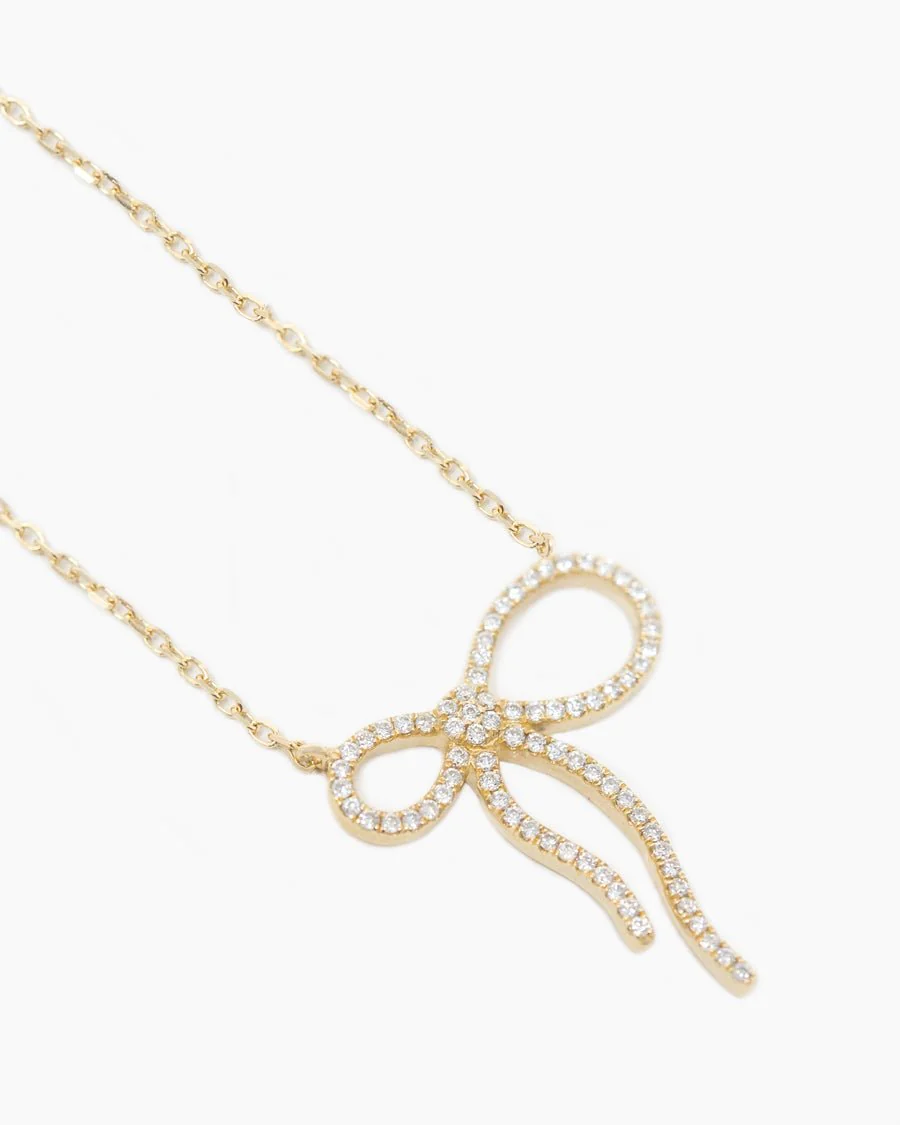 PRESIDIO DIAMOND BOW NECKLACE - Image 9