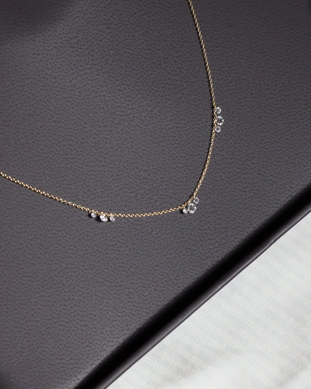 SAUSALITO TRIPLE DIAMOND CLUSTER NECKLACE - Image 2