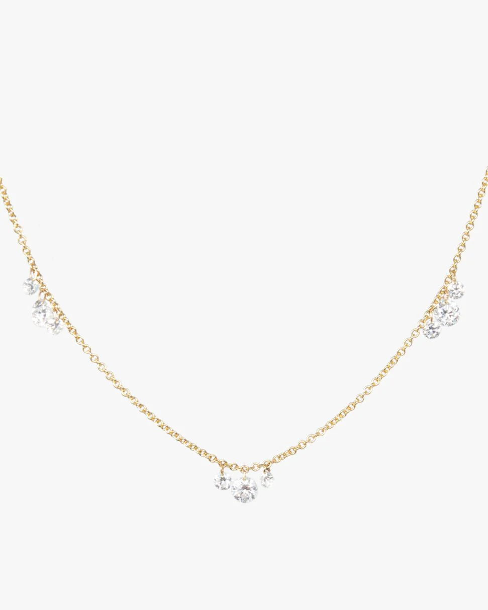 SAUSALITO TRIPLE DIAMOND CLUSTER NECKLACE - Image 4