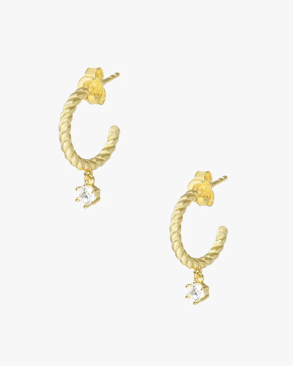 SAVANNAH BRAIDED CZ DROP EARRINGS