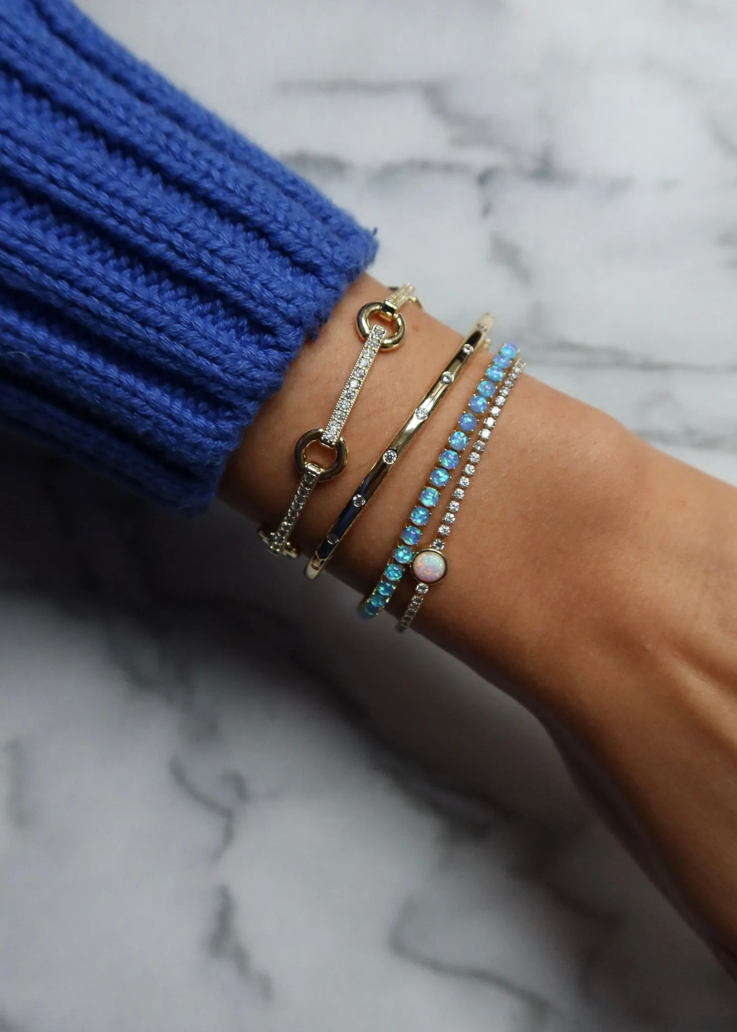 HOLLIS BEZEL OPAL TENNIS BRACELET - Image 10