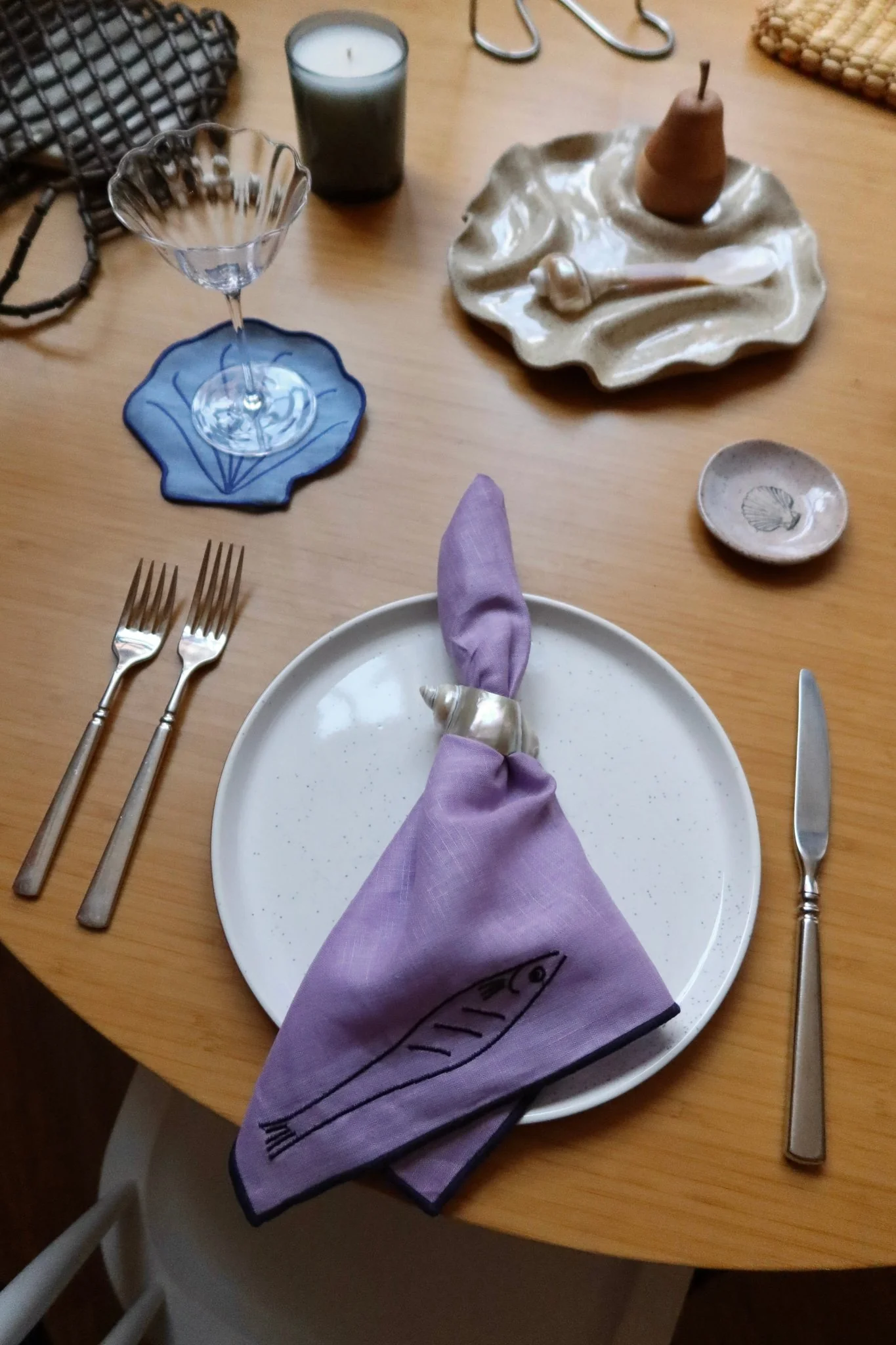 SHELL COCKTAIL NAPKINS (SET OF 4) - Image 2