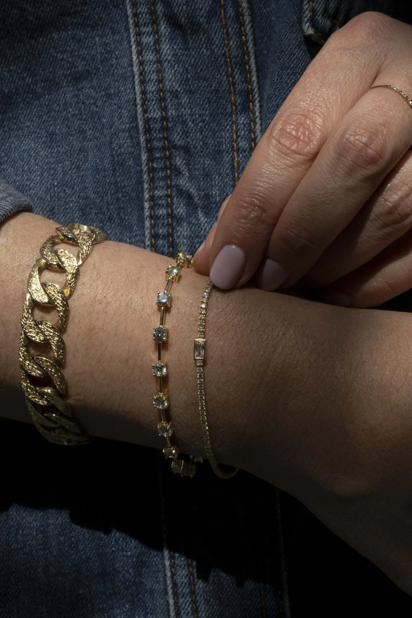 CAROLINA CZ STATION TENNIS BRACELET - Image 12