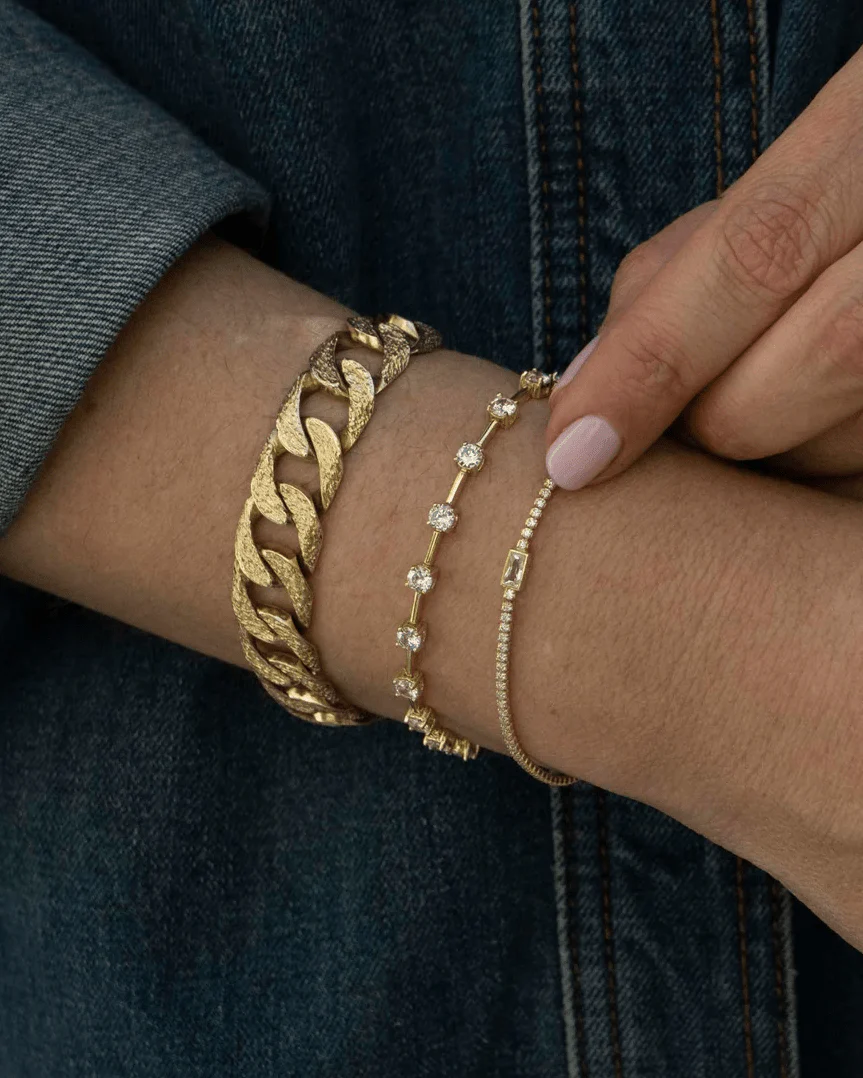 CAROLINA CZ STATION TENNIS BRACELET - Image 3