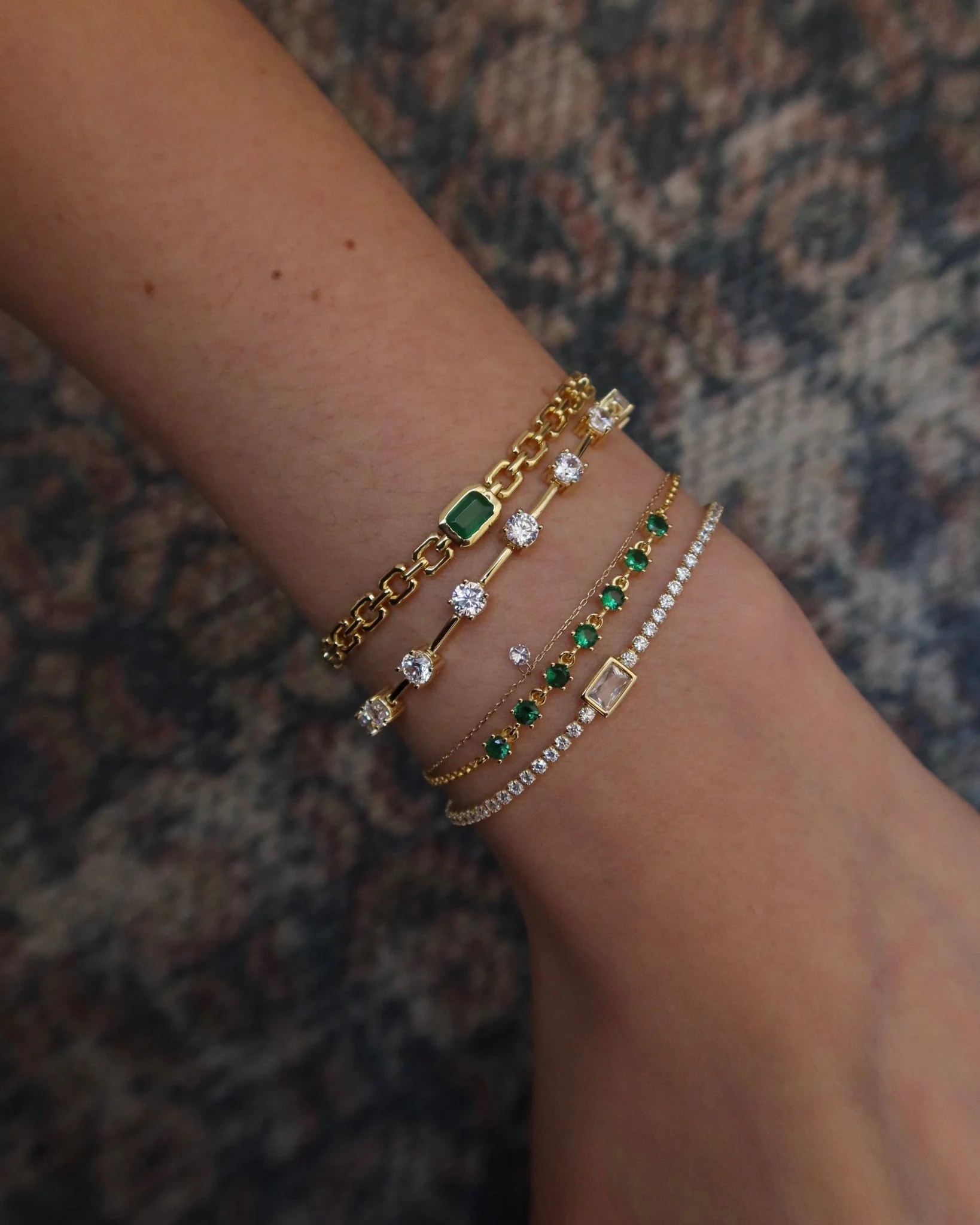 CAROLINA CZ STATION TENNIS BRACELET - Image 6