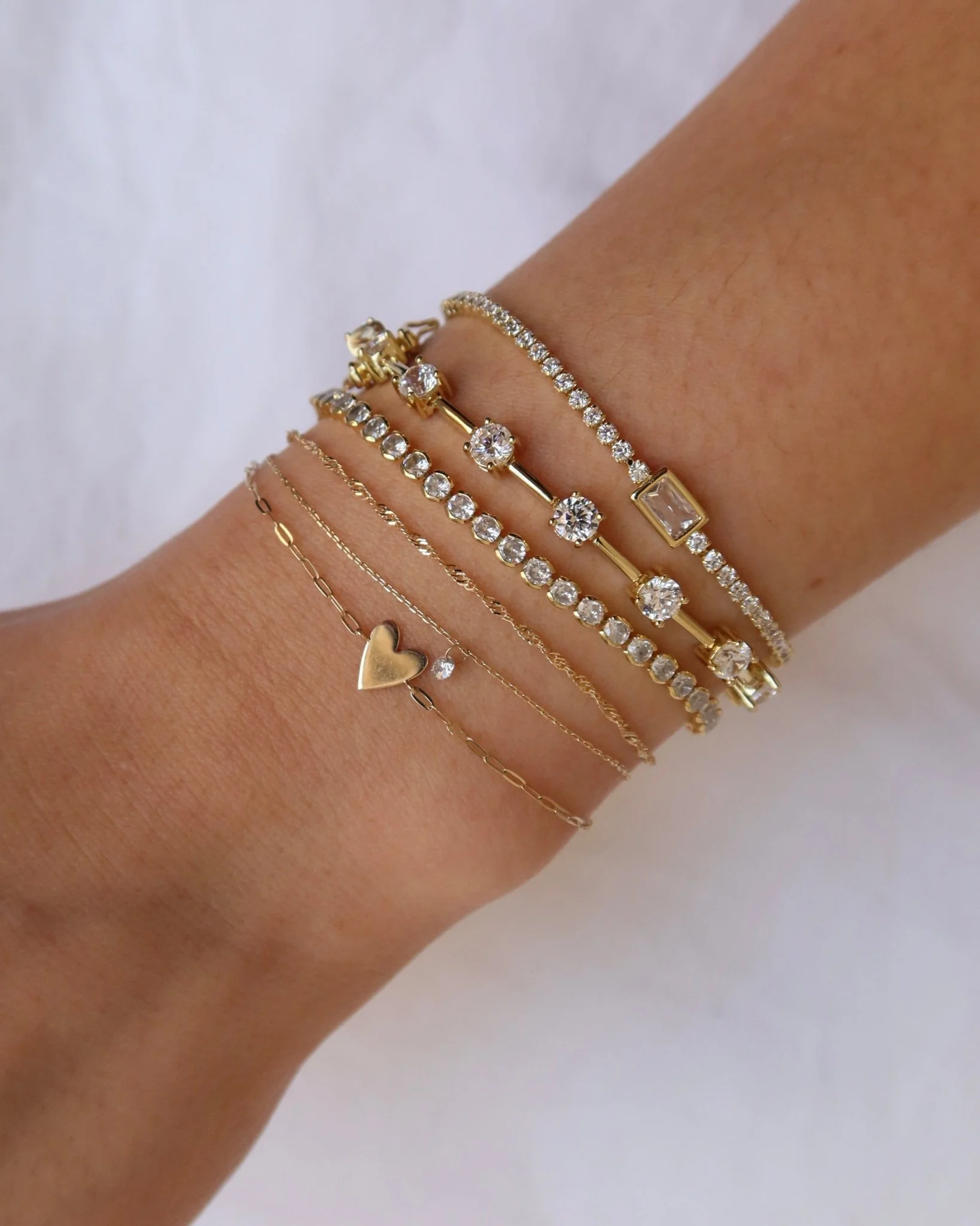 CAROLINA CZ STATION TENNIS BRACELET - Image 7