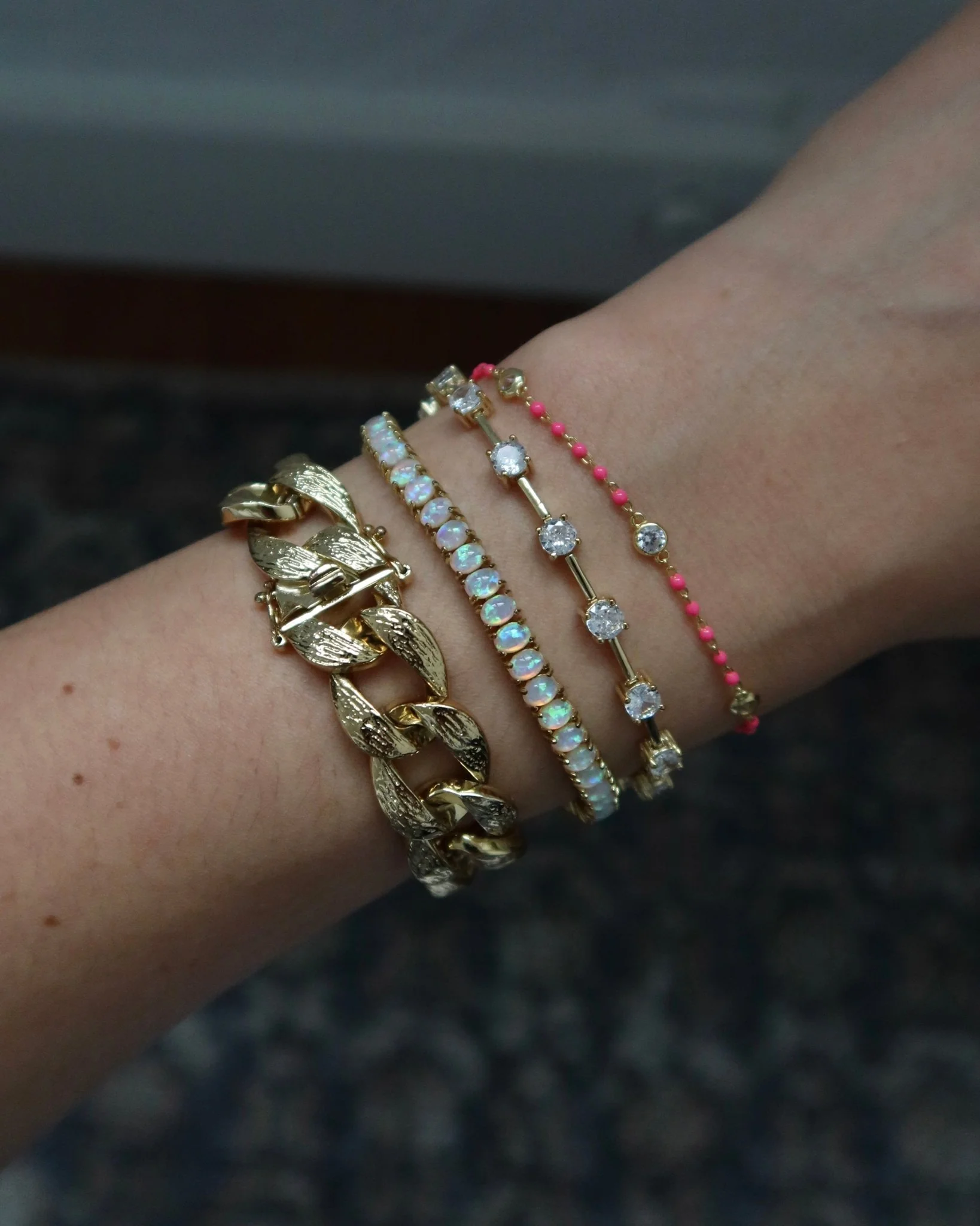 CAROLINA CZ STATION TENNIS BRACELET - Image 9