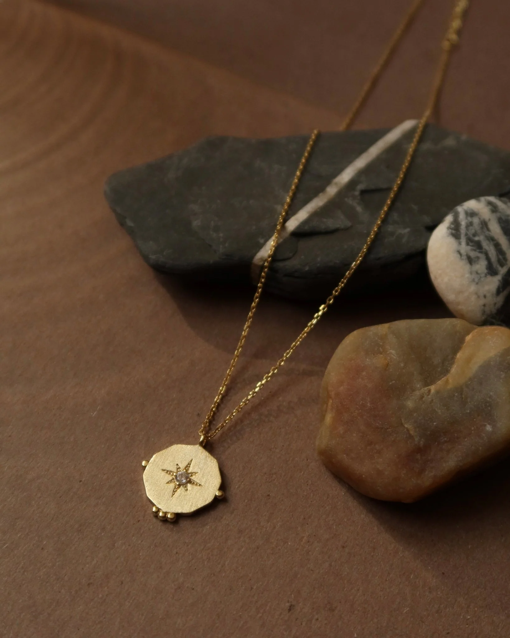 STELLA BRUSHED STAR DISC PENDANT - Image 3
