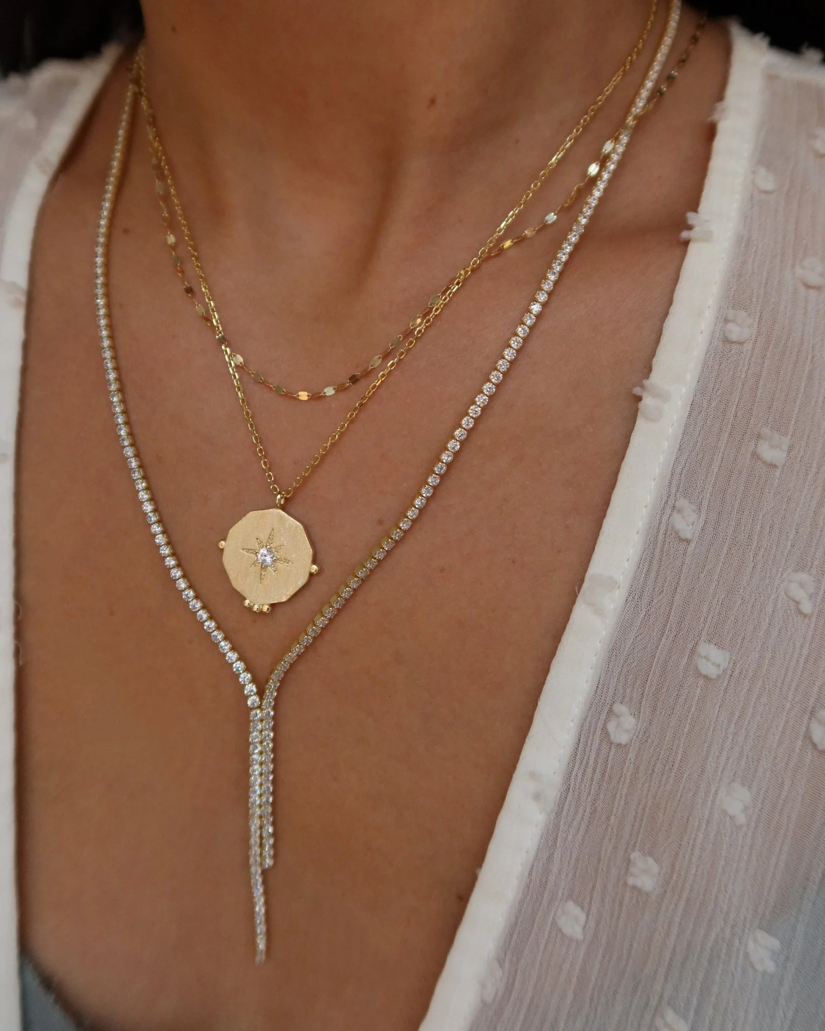 STELLA BRUSHED STAR DISC PENDANT - Image 4