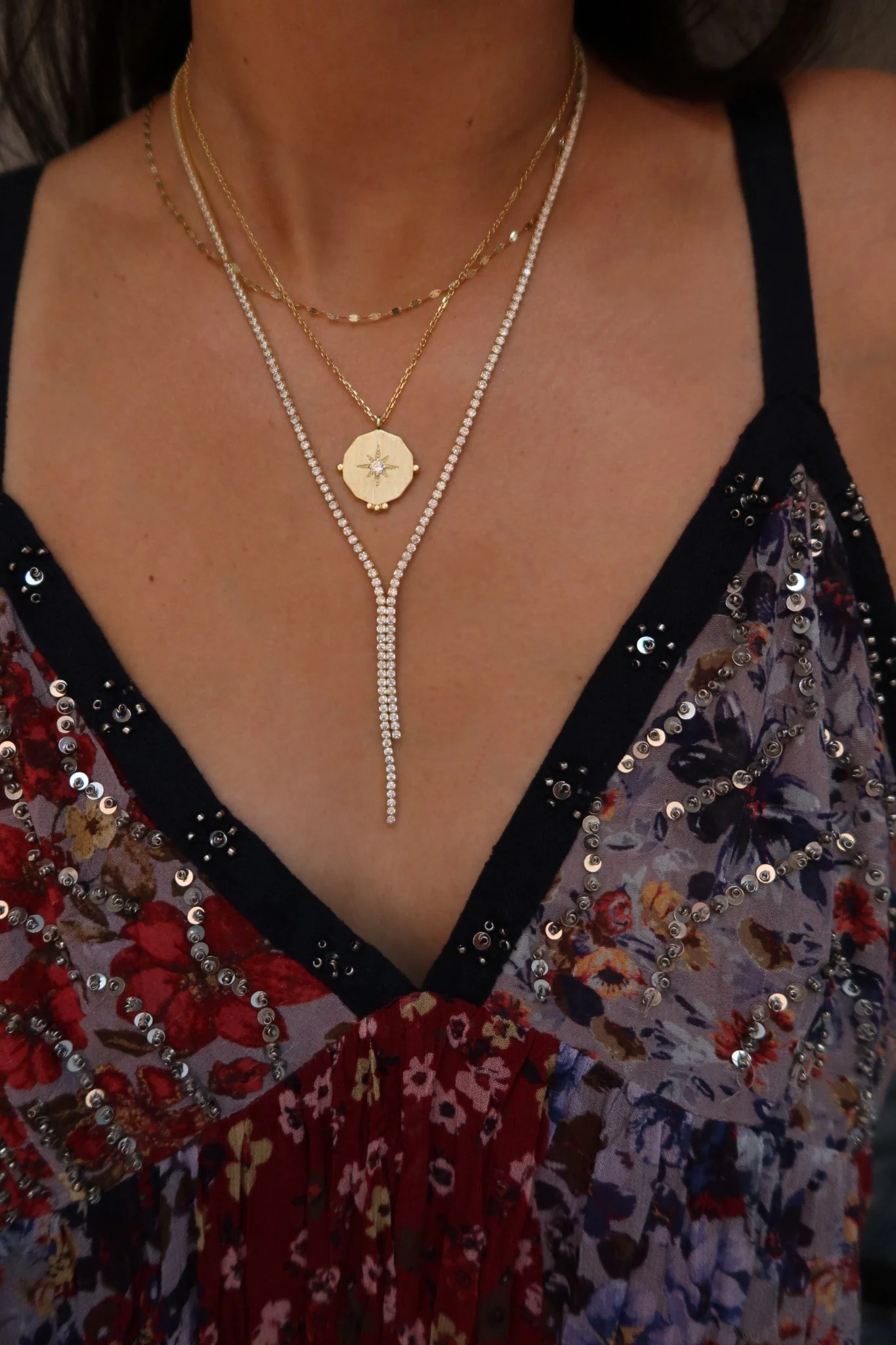 STELLA BRUSHED STAR DISC PENDANT - Image 5