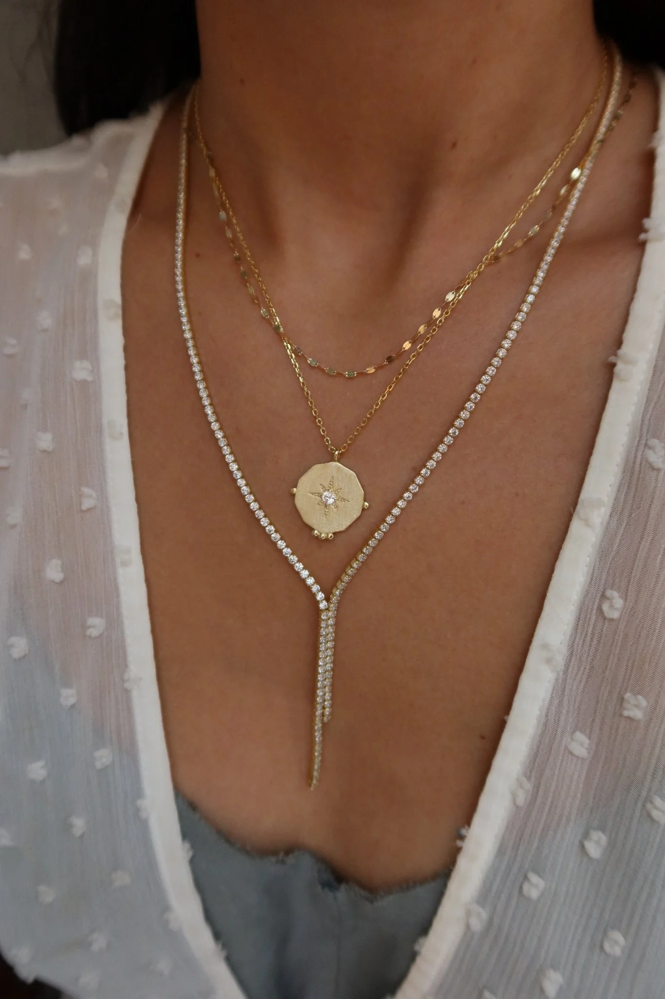 STELLA BRUSHED STAR DISC PENDANT - Image 6