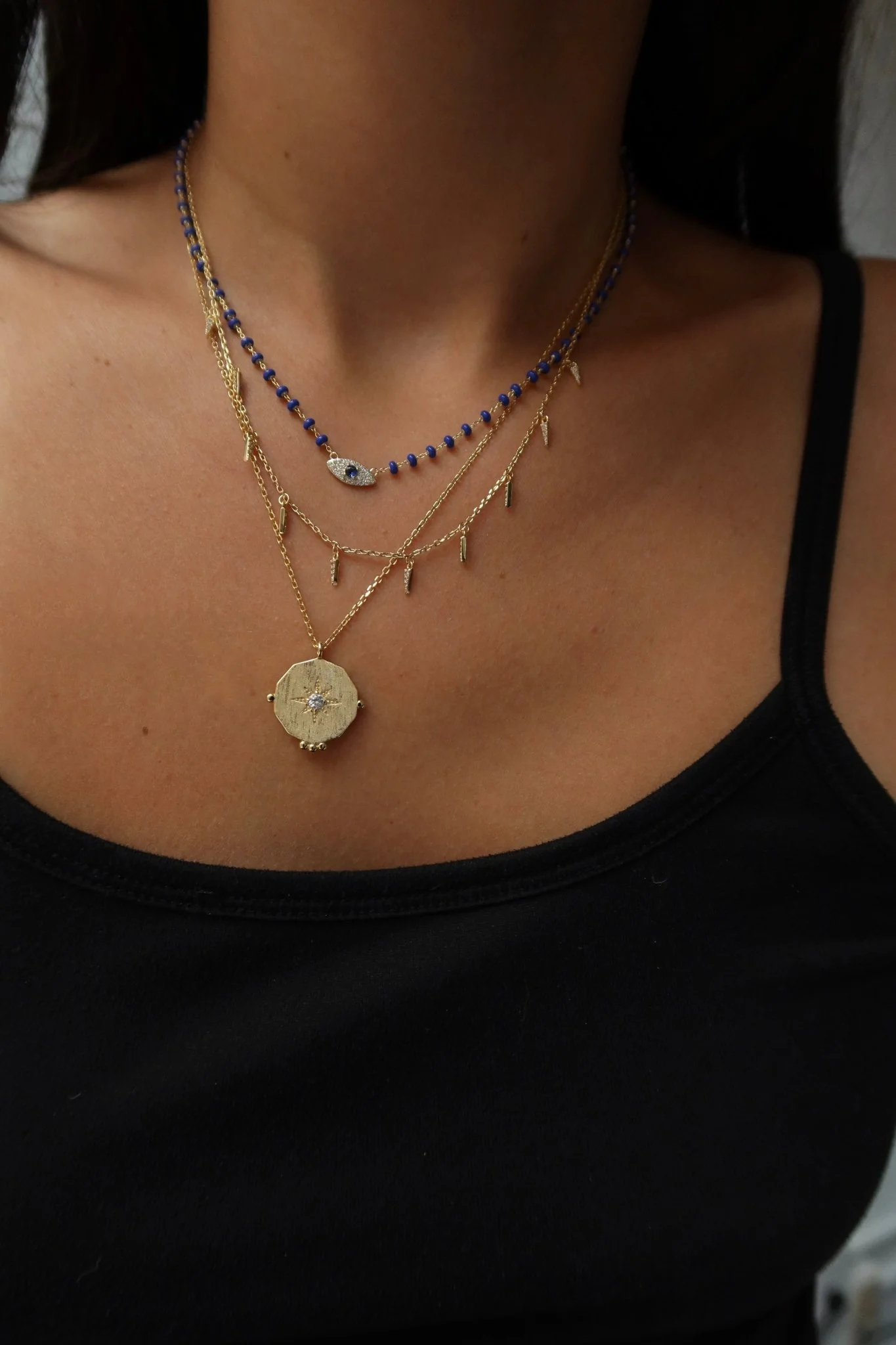 STELLA BRUSHED STAR DISC PENDANT - Image 8