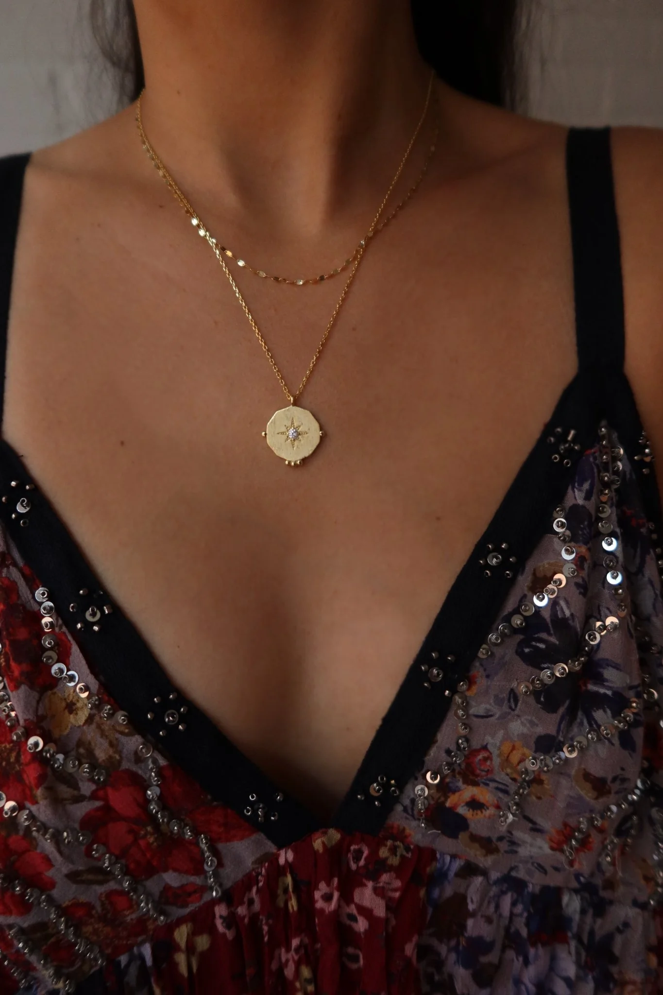 STELLA BRUSHED STAR DISC PENDANT - Image 9