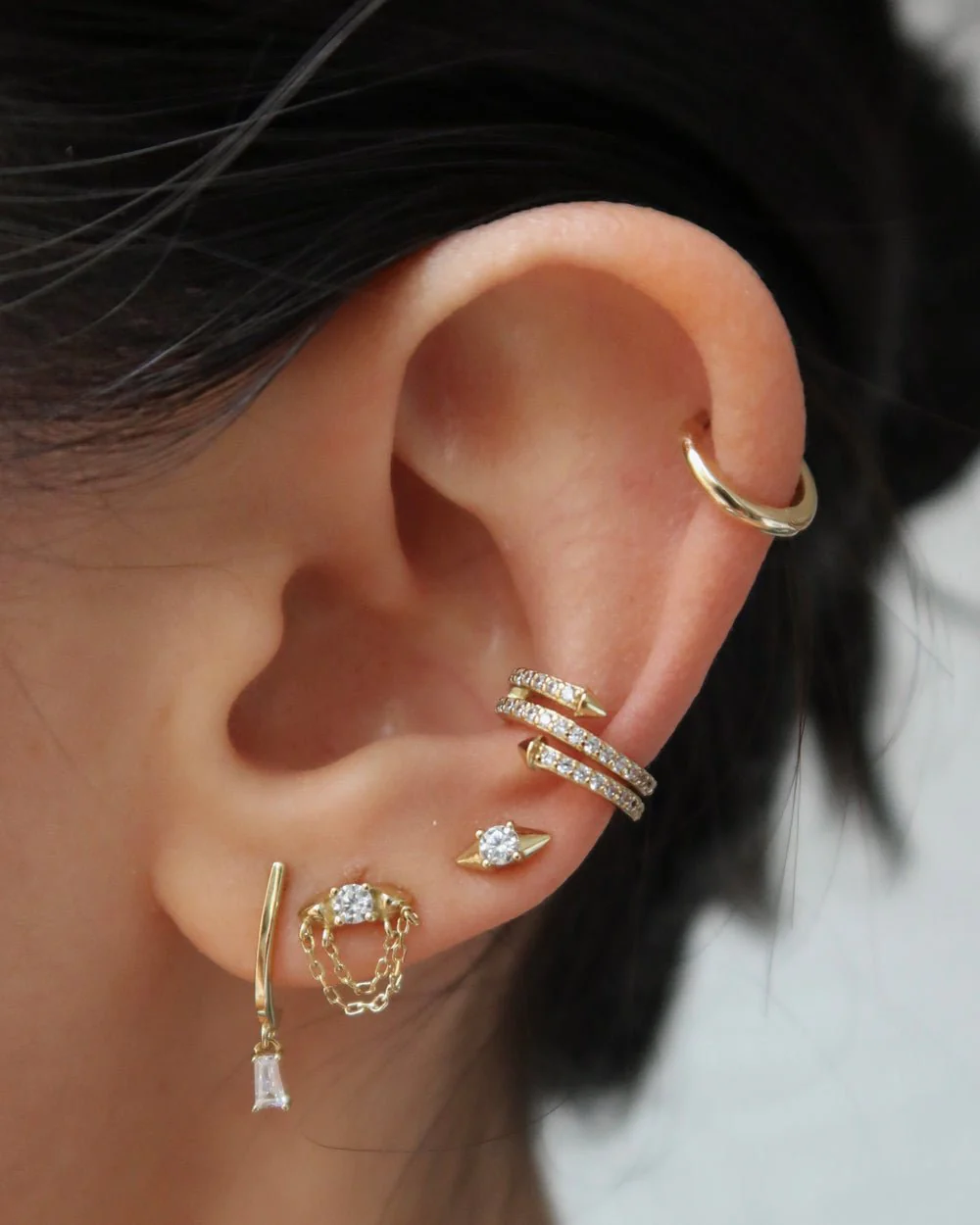 SADIE SPARKLE BAR SHAKER STUDS - Image 4