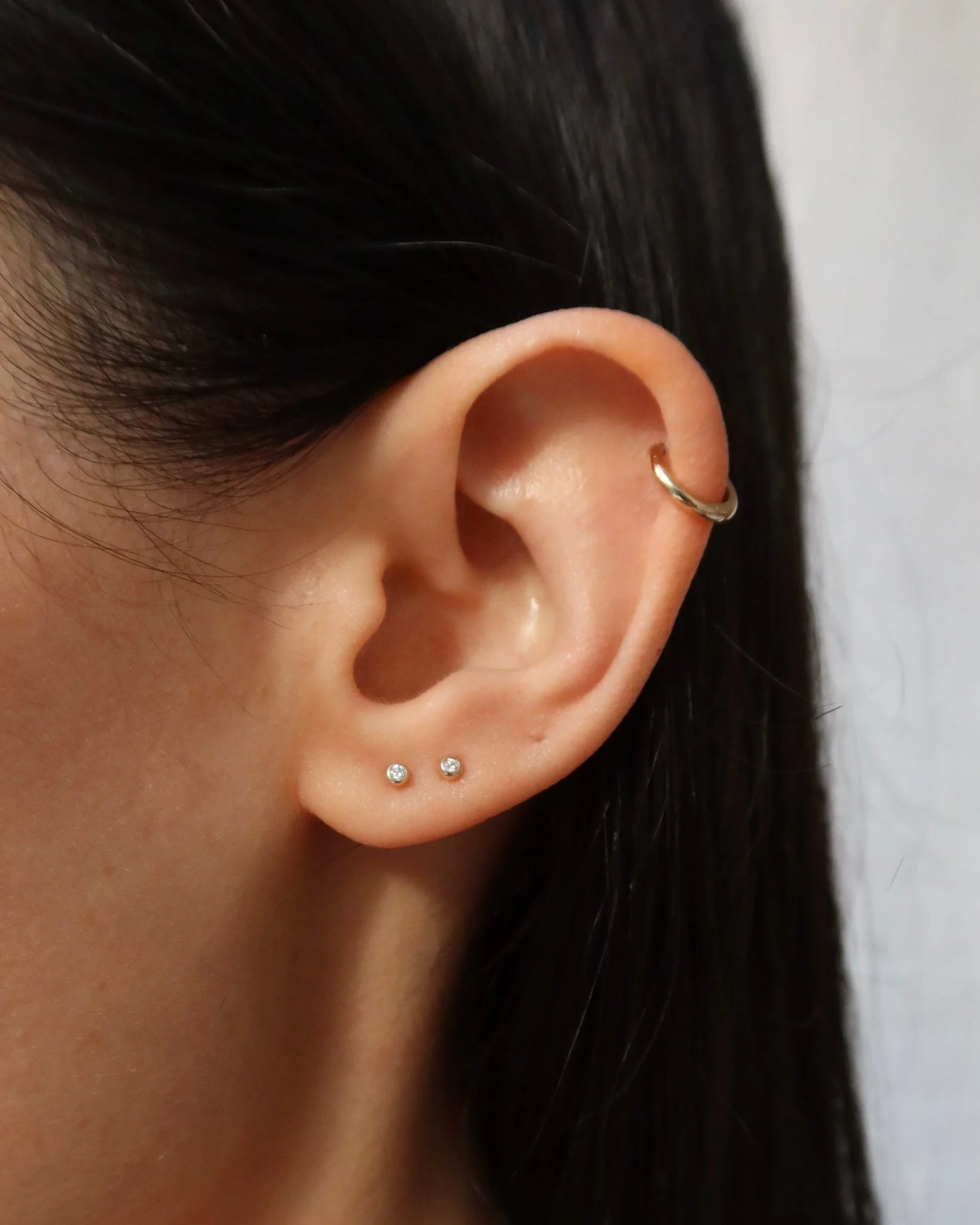 WEST VILLAGE BEZEL DIAMOND STUDS